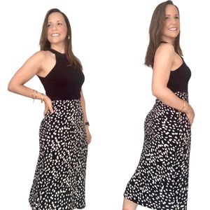 Rachel Zoe Cheetah print midi skirt